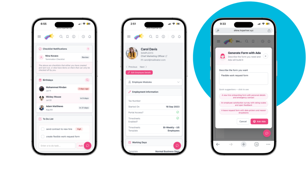 HR Partner admin portal now fully mobile optimized