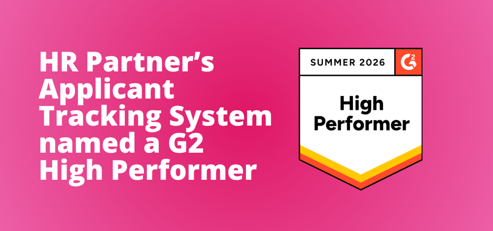 HR Partner’s ATS named a G2 High Performer