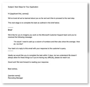 Recruiting Emails 3 Request Task or Test