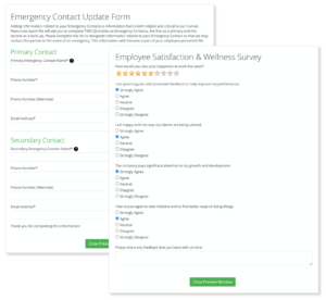 employee custom forms