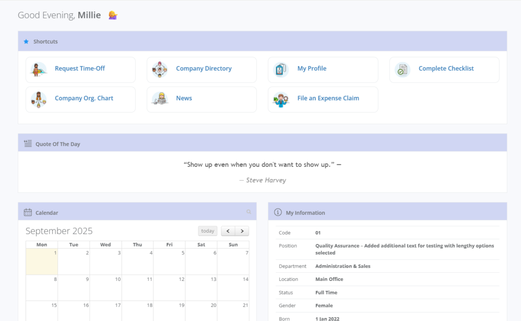 HR Partner ESS Custom Dashboards